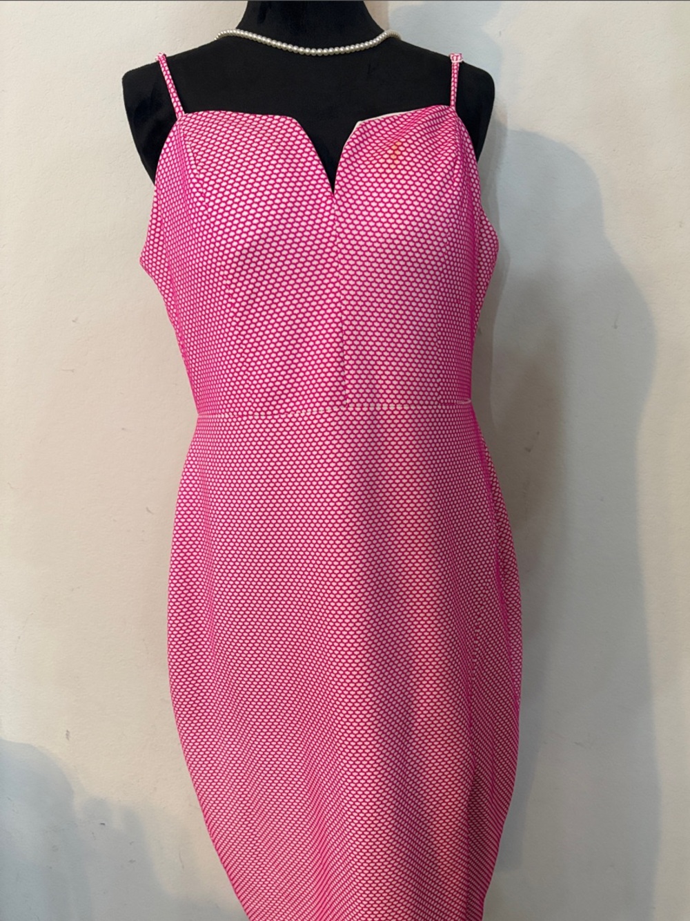 Bisou Bisou Hot Pink Midi Dress, 16